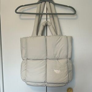 University of Wisconsin Quilted Puffer Tote - Light Beige